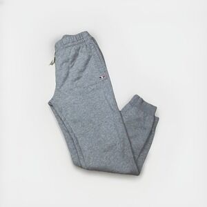 Maison Kitsune Sweatpants Mens L/XL Gray Joggers Tricolor Fox Logo Drawstring